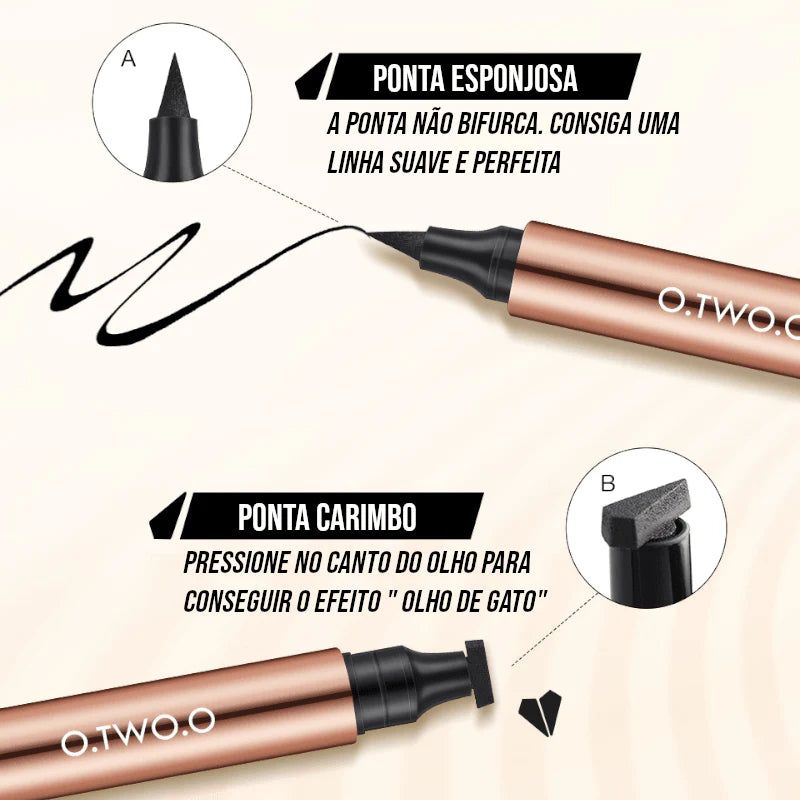 Delineador Cat Eyeliner - Caneta Dupla Pro!