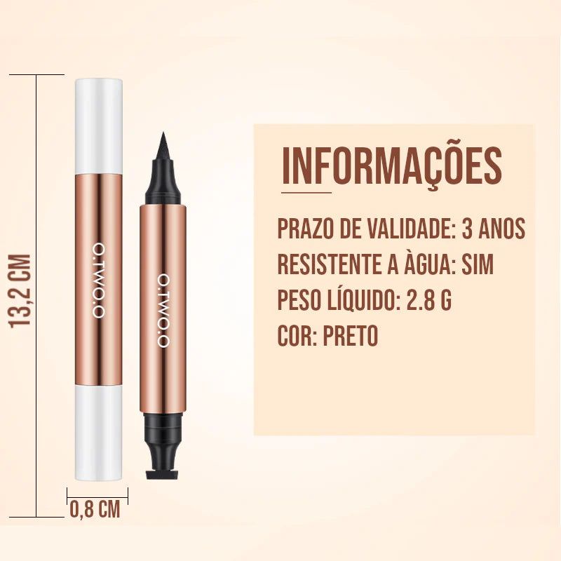 Delineador Cat Eyeliner - Caneta Dupla Pro!