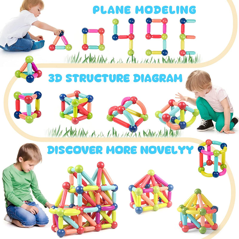 Blocos de Construção Magnéticas Montessori - Decristian